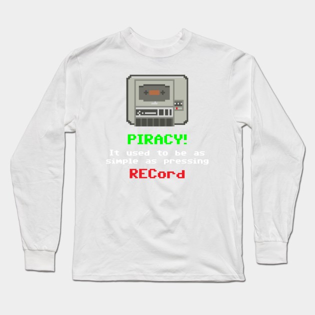 C64 Piracy! Long Sleeve T-Shirt by retrochris